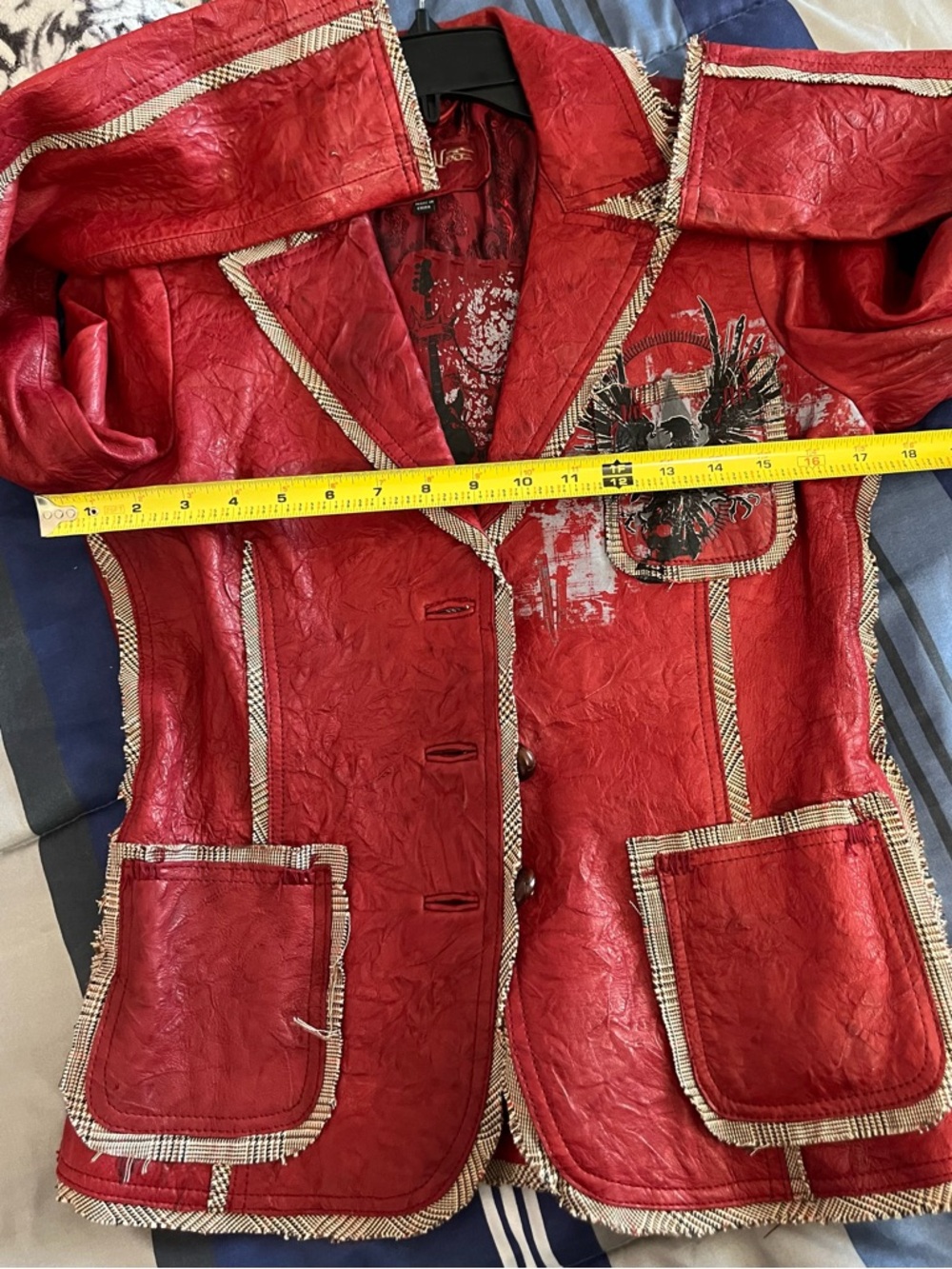 Rare Raw 7 Leather Distressed Blazer - Picture 12 of 15